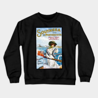 Vintage Travel Poster  - Portsmouth Crewneck Sweatshirt